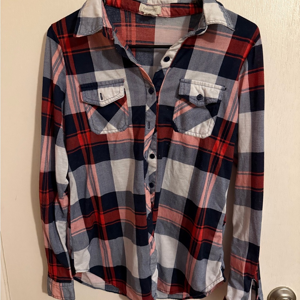 Passport Red and Blue Plaid Shirt